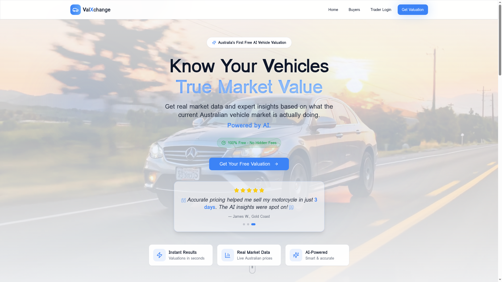 Valxchange website screenshot